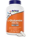 Nyt L-glutamiini 500 mg 300 Veg kapselit - ei-GMO- täydennysosa - Vegan Lglutamiini Caps