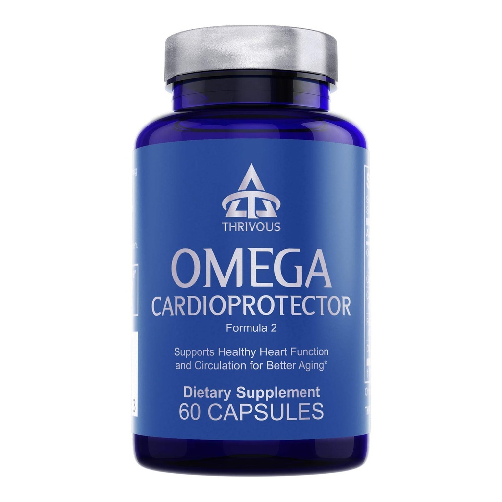 Trivous Omega Cardioprotector ... Advanced Heart & Circulation Support Supplement with AvailOm Omega-3, Valkosipuli, Gotu Kola, Oligopin Pine Bark 60 Vegan Kapselit