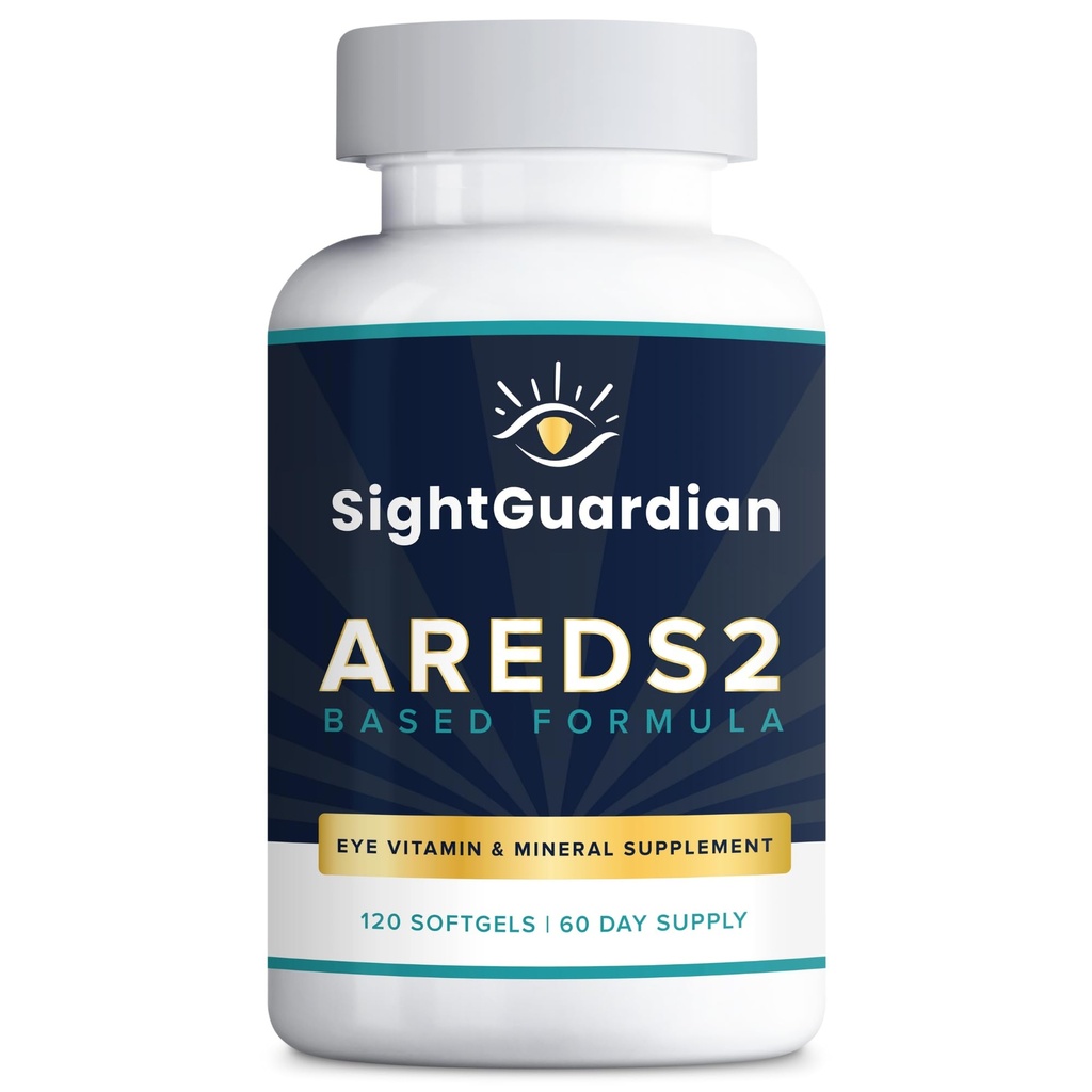 AREDS2 Perustunut silmä-vitamiini-Mineraali täydennysosa (120 nl. 60 päivän tarjonta) - AREDS2 Based Supplement silmät - Low Sinkki Formula - Silmän näkö täydentää ja vitamiini