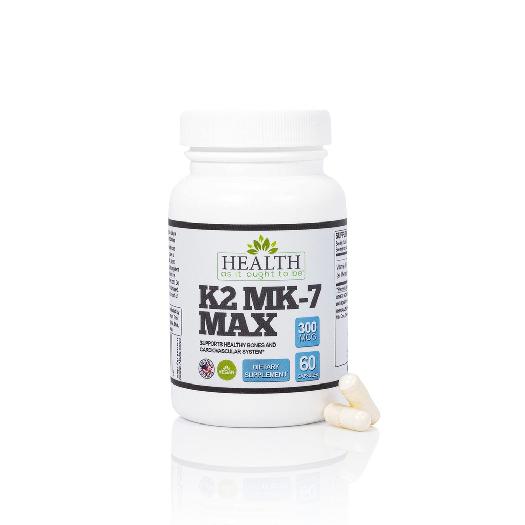 Terveys Koska se on syytä olla K2-vitamiini MK7 MAX Extra vahvuus 300 mcg Supplemeny ...