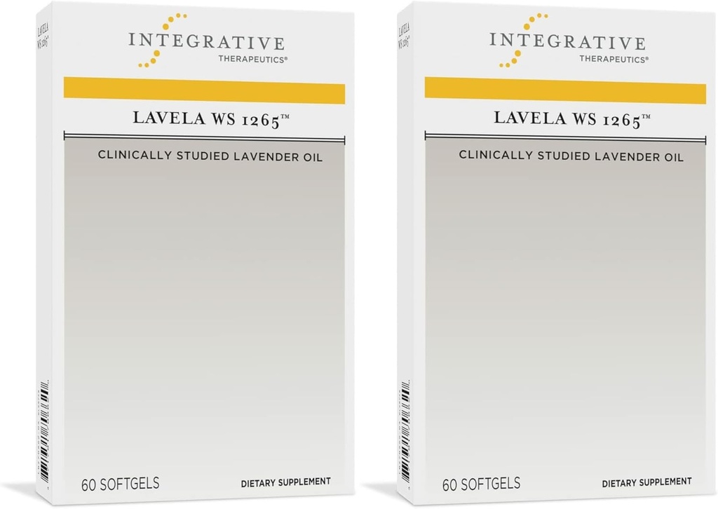 Integratiivinen terapia Lavela WS 1265 - Lavender Essential Oil Supplement for Sleep & Stress Support* - Maitotuotteeton - 120 Softgels (120 tarjoilua)
