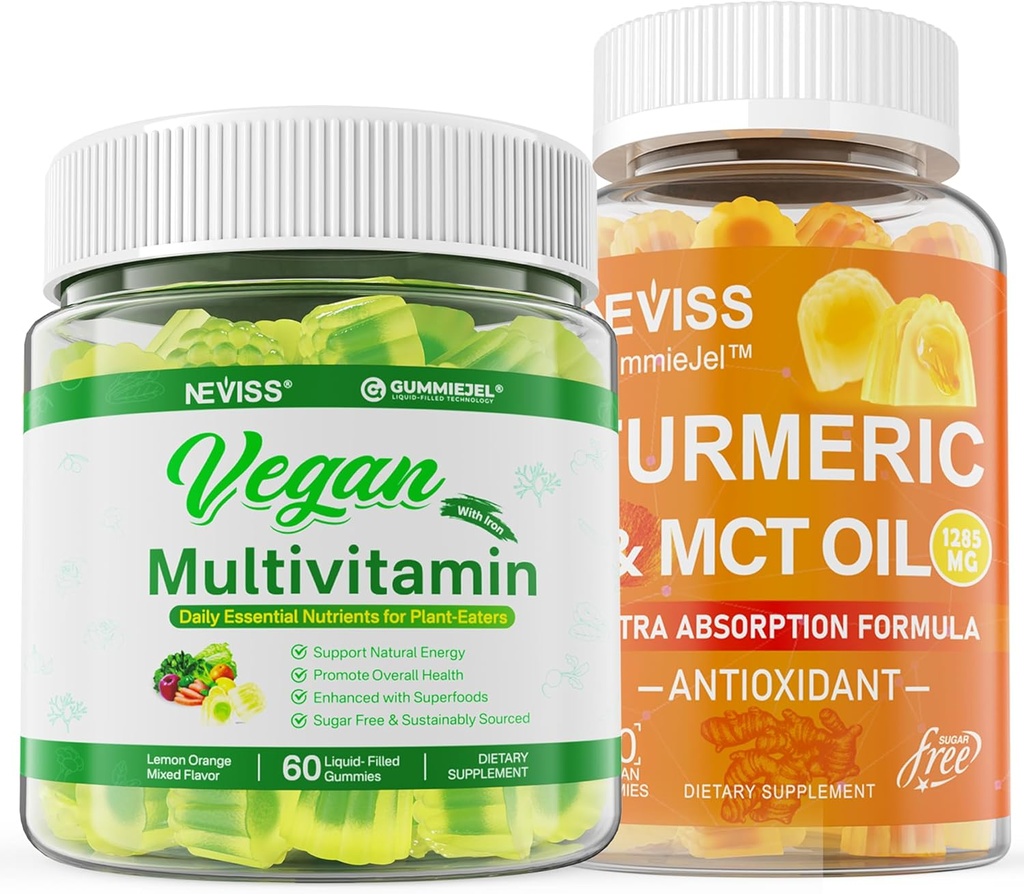 Organic Turmeric Gummies 1000mg vegaaninen monivitamiini naisten miesten