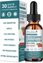 Glukosamiinikondroitiini MSM Liquid Drops-w/Elderberry, Boswelia & Hyaluronic Acid-Extra Strength Joint Support Supplement for Mobility, Joustavuus & Bones,High Absorption,60ml (2 fl oz)