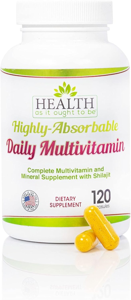 Terveys Koska se on syytä olla hyvin absorbable päivittäin monivitamiinia shilajit, metyyliB12, metyylifolaatti, ja K2-vitamiini MK7 täydentää 120 kapselia
