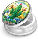 Pillerilaatikko-3 Osasto Pieni pilleri tapauksessa laukku ja tasku Mini metalli pilleri haltija Matka pilleri säiliö Hold Lisäravinteet BPA-vapaa (Cactus)