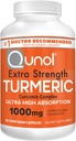 Qunol Turmeric Curcumin kapselit, 1000 mg Extra Strength Supplement, Patentoitu Hydro-Soluble Technology, Vaihtoehto Turmeeric Curcumin mustapippuri, 30 kasviskapselit