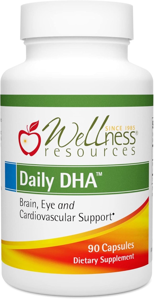 Wellness Resources Daily DHA - Högsta styrka och renhet DHA fiskolja i TG Form (90 kapslar)