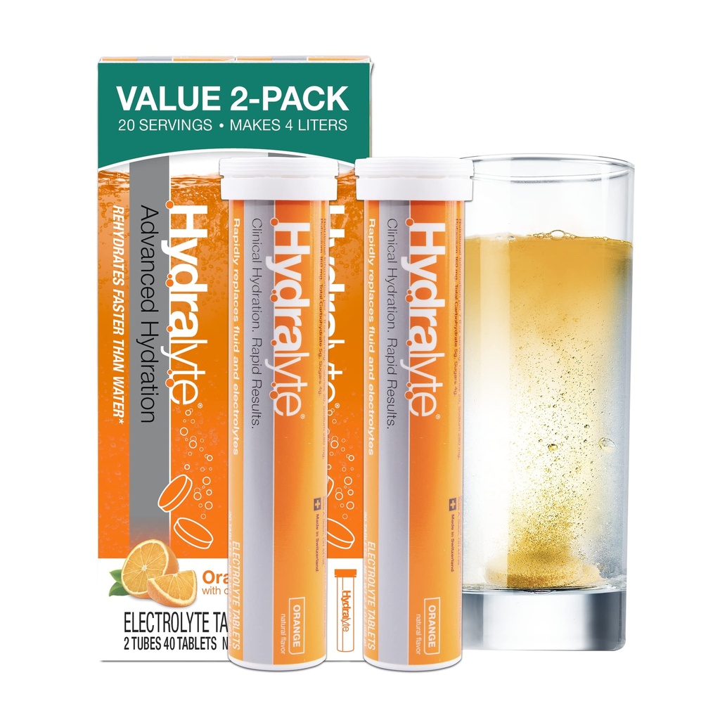 Hydralyte Electrolyte Tabletit .. 40 Orange Electrolytes...