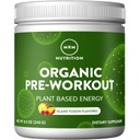 MRM Nutrition Organic Pre-Workout Powder | Island Fusion smaksatt | Superfoods + 150mg Natural Caffeine + adaptogener | Clean Energy + Focus| Hälsosamt blodflöde | Vegan + Non-GMO | 20 portioner