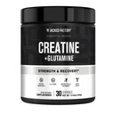 Jacked Factory Creatiini + Glutamiini - Creatiini täydentää L-glutamiini lihasten Recovery, lihasten kasvu, lisääntynyt vahvuus, parannettu energian tuotanto, ja Gut Health - 30 tarjoiluja, makuamaton