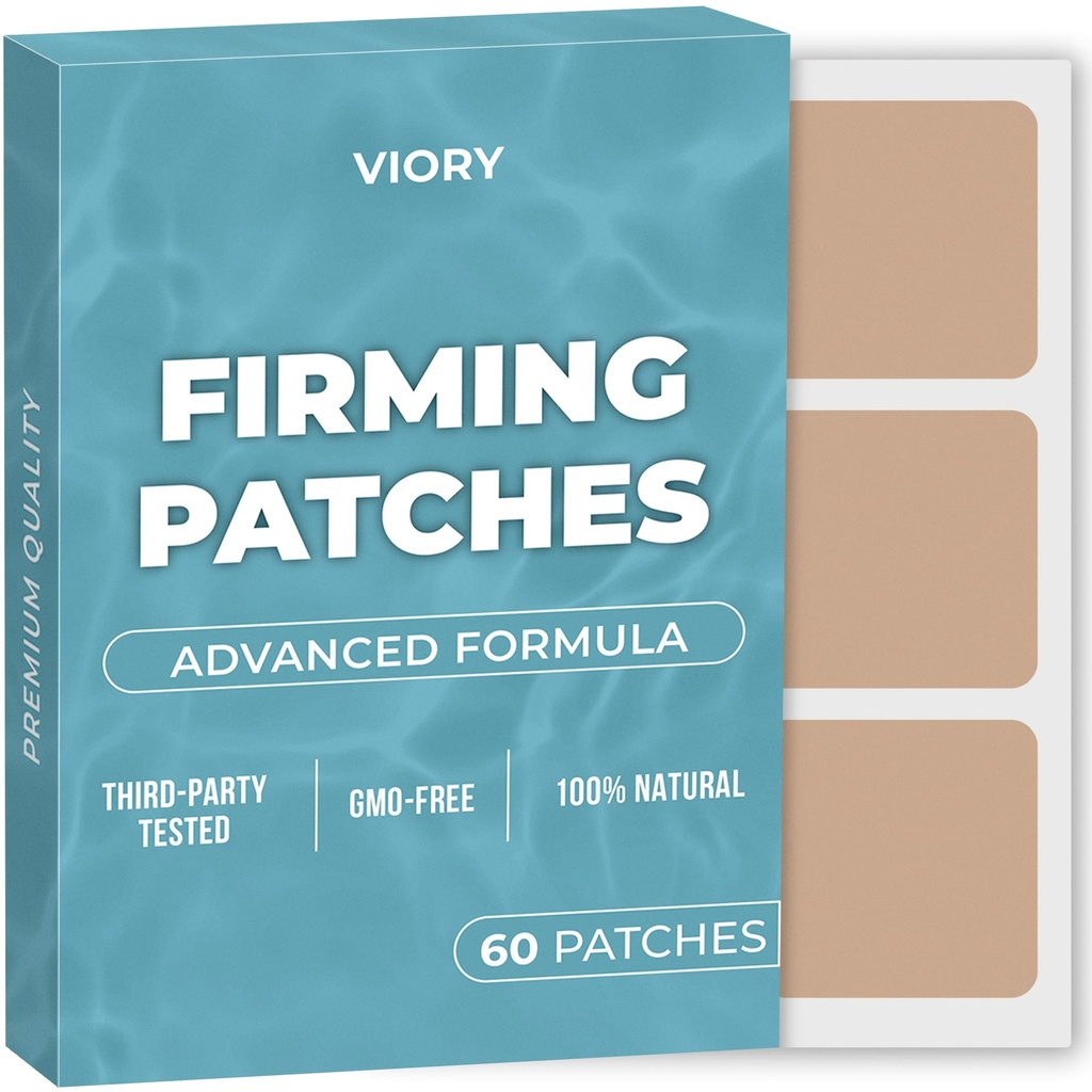 B12 Firming Patchs (Pack of 60) - 100% Natural Patch naisille ja miehille - energia, Focus & kehon tuki - parannettu Formula