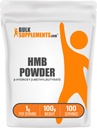 BulkSupplements.com HMB Powder - som Calcium HMB, Beta-Hydroxy Beta-Methylbutyrate - HMB Powder Supplements, Gluten Free - 1g per Servering, 100g (3,5 oz) (Pack av 1)