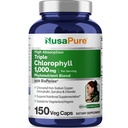 NusaPure Korkea Imeytyminen Triple klorofylli 1000 mg 150 Veg Caps Sopii kasvissyöjille ja vegaaneille, ei-GMO