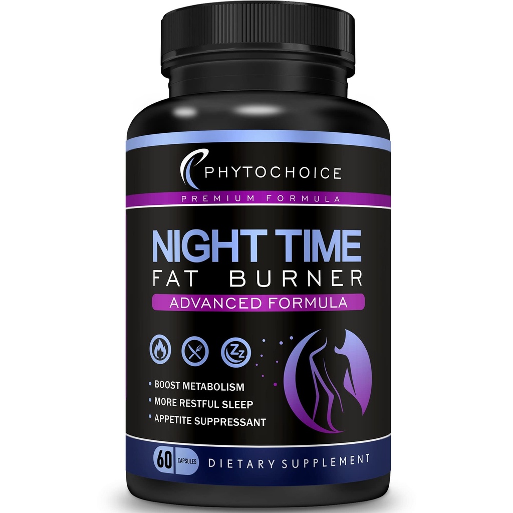 Night Time Painonlasku pillereitä naisten Carb Blocker ruokahalua Suppent Melatonin- Fat Burner ruokavalio pillereitä, jotka toimivat nopeasti naisten yöllä aineenvaihdunta Booster-Made USA-1 Pack