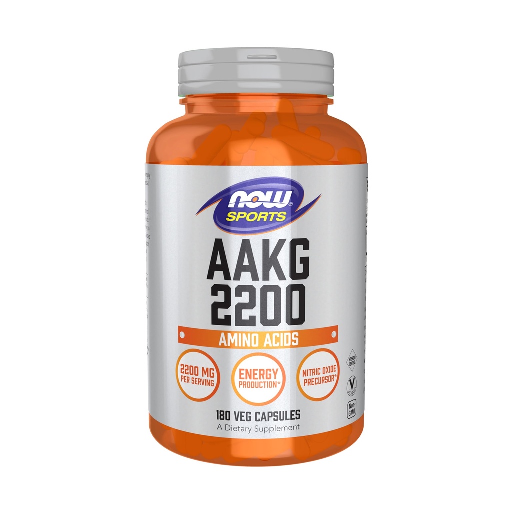 NYT Urheilu AAKG 2200, arginiini, energian tuotanto, 180 Veg kapselia