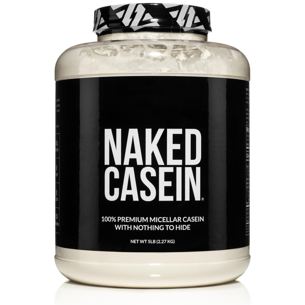 NAKED Kaseiini - 5Lb Micellar Caselin Protein Powder - Bulk, Zero Carb, GMO-vapaa, gluteeniton, soijaton, säilöntäaineeton - stimuloida lihasten kasvua - parantaa hyödyntämistä - 76 Tarjonnat