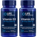 Life Extension D3-vitamiini 25 mikrog (1000 IU), immuunijärjestelmän tuki, luunterveys, koko kehon terveys, arvo koko, gluteeniton, ei-muuntogeeniset ...