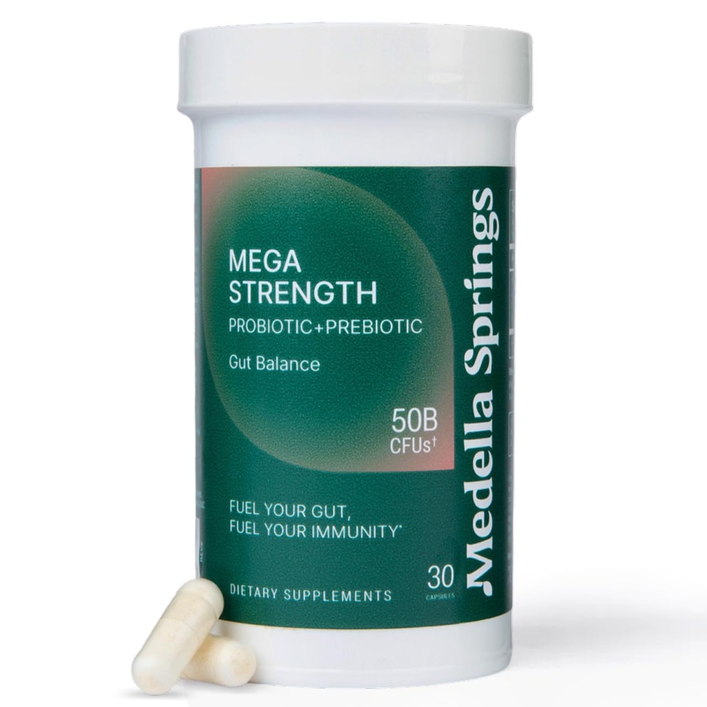Mega-Strain 50 miljardia PMY Probiootit + Prebiootit 30 Caps Probiootit naisille ja miehille - Säilytä hyvä Flora Probiootti & Ruoansulatusterveys - Ei jäähdytys vaaditaan Probiootit Lactobacillus Rhamnosus