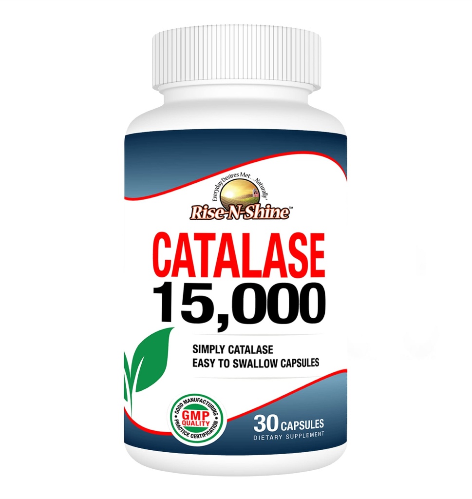 Rise-N-Shine Catalase täydentää 15,000 - Tehokas antioksidantti Enzyme hiusten terveyttä - hiusten täydentää vahva hiusten tuki - 30 päivän tarjonta