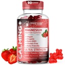 Magnesium Glycinate Gummies, 1000 mg - Magnesium täydentää tukea rentoutumista, Heart Health - purutabletti rauhoittava Magnesio Gummies aikuisille, Glicinato De Magnesio - mansikka maku