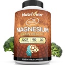 Nutrivein Premium Magtein Magnesium L-Threonate Supplement 2207 mg - 90 Caps (3 per dag): High-Absorption Magnesium Threonate för hjärna, sömn, humör och återhämtning
