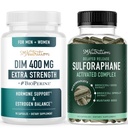 Sulforaphane Complex & 400 mg DIM täydentää tehostettu estrogen Balance naisille ... Advanced Microbeadlet Hormoni Balance Supplement (60 Servings) Extra Strength DIM (90 Servings)