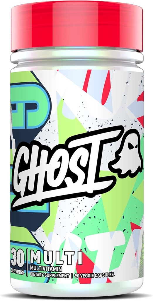 GHOST Monivitamiini miesten ja naisten, 90 kapselia - Ladattu 21 vitamiinia, Minerals & Key Nutrients - A-vitamiini, C-vitamiini, D-vitamiini, E-vitamiini & Sinkki - vailla gluteenia, soijaa ja sokeria, Vegaani
