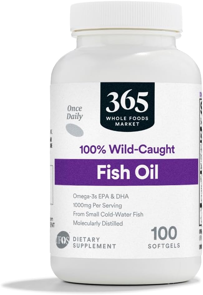 365 av Whole Foods Market, Oil Fish 1000 Mg, 100 Softgels