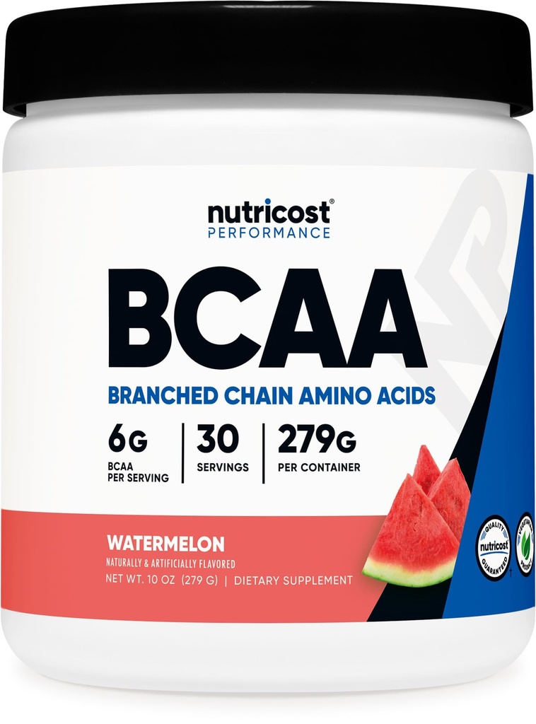 Nutricost BCAA Powder (Watermelon, 30 tarjoilua) - Optimaalinen 2:1:1 suhde