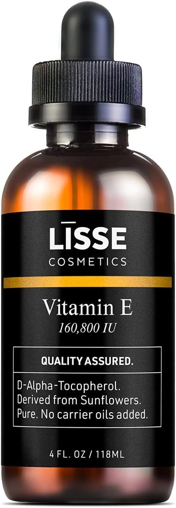 Lisse Pure Väkevä E-vitamiiniöljy - 160,800 IU - No Carrier Oils Lisätty - D-Alpha-Tokoferoli