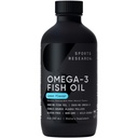 Sports Research® Omega-3 Fish Oil 4685mg - Lähde Wild Caught Alaska Pollock - Natural Lemon Flavor, MSC Certified Sustainable - 8oz (48 Servings)