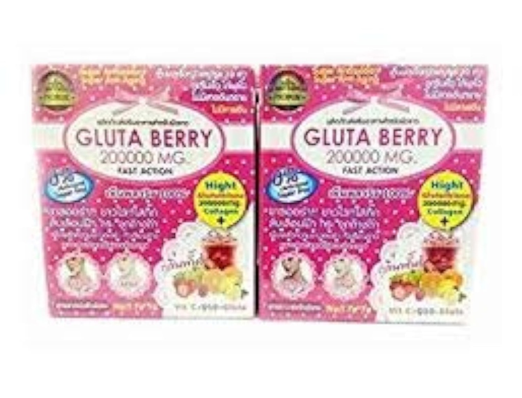 2Box Gluta Berry 200000 mg Drink PUNCH hudmat Minska fräknar Whitening Skin Fast action 10pcs. /Box.