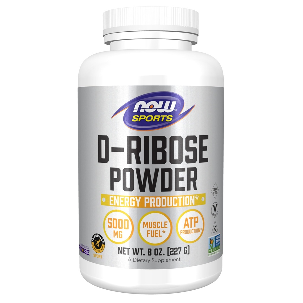 NYT Foods Sports Nutrition, D-Ribose Powder 5 000 mg, Certified non-GMO, Energy Production*, 8-Ounce
