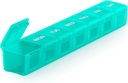 Sukuos Extra Large Weekly Pill Organizer, 7 Day Daily Pill Box Case Arthritis Friendly, Silkscreen Printed Medicine Container med Clear Lid för vitaminer, fiskoljor eller kosttillskott (Cyan)