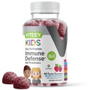 Vitey Kids Multivitamiini Gummies kanssa Probiootit - 8-1 Lapset vitamiinit immuuniterveyteen tukea C-vitamiini, D3, B12, B6, Sinkki, Elderberry, Selenium - Kasvisruokaa - Chewable Tasty Berry Flavored