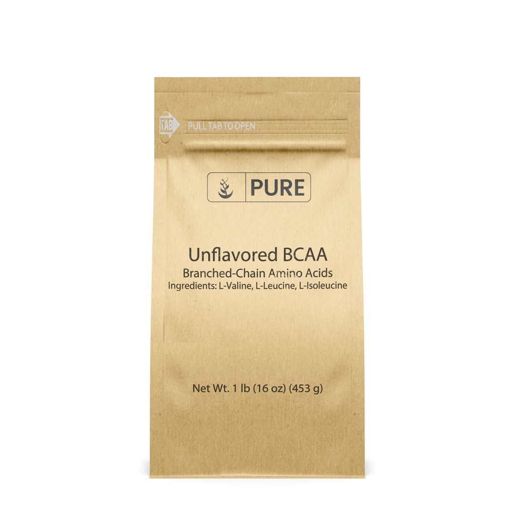 Puhdasta alkuperäisiä ainesosia Aromiton Instantoitu BCAA (1lb) Jauhe, haarautunut ketju Essential Amino Acids, Supplement