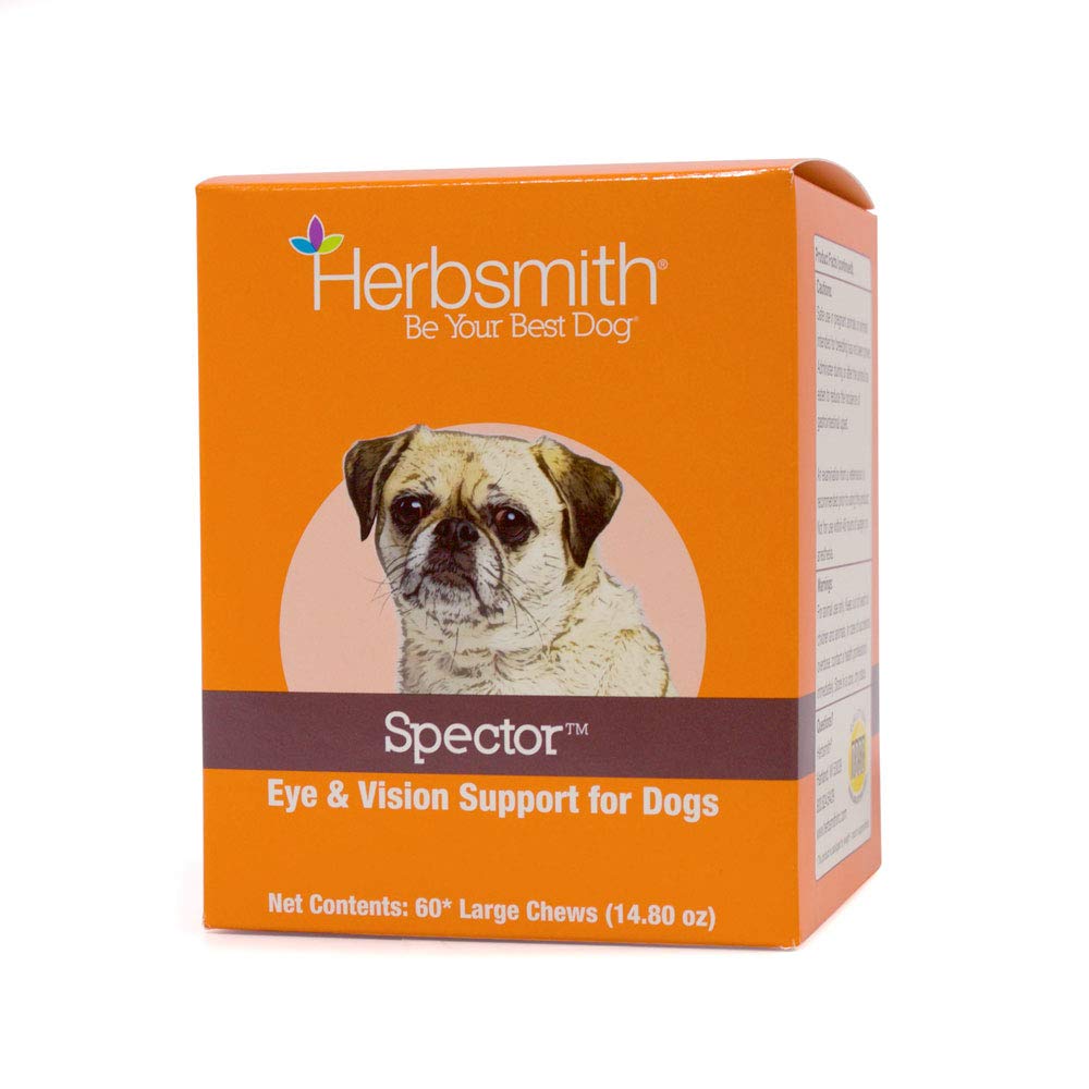 Herbsmith Spector - Eye & Vision Tuki koirille - Korjaus Harmaasilmät - Senior täydentää koirille - Antioksidantti koirille - 60Ct suuret purut