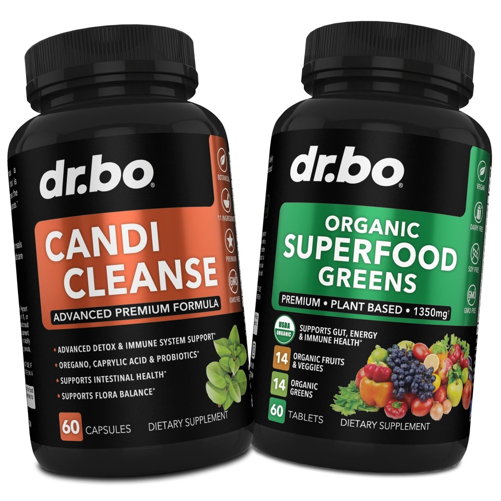 Candi Cleanse & Luomu Superfood Vihreät ja hedelmät Lisäravinteet - Oregano Balance Control Support Cleanser - Päivittäinen energia Super Food Hedelmät ja kasvikset Supplement Tabletit Plus kasvisruoat