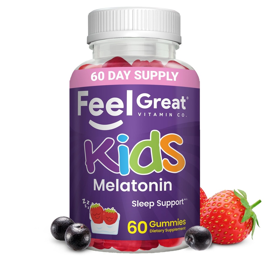Tunne Great Kids Melatoniinin Gummy ... Mansikan makuinen Melatoniinin Gummies Lapset...