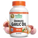 Botanic Choice Odorless Garlic Oil Softgels - Antioxidant kolesterol och Immune Support Supplement för vuxna - Gluten Free Non-GMO - 180 piller