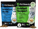 Cat iho & takki terveys & hiusten pallo tuki Bundle: Omegas & Biotin purut kiiltävä takki & Furball Remedy (Chicken 30-päivä tarjonta)