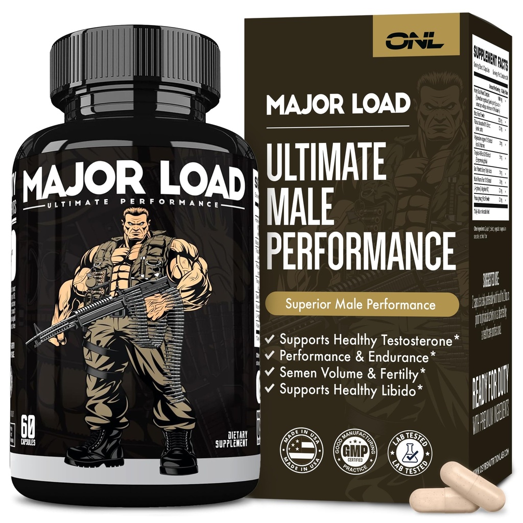 Suuri kuormitus Testosteroni Booster miesten - Testosteroni täydentää kiimainen Goat Weed, Maca Root, & Tribulus Terrestris - Tongkat Ali Miesten energia, kestävyys ja vahvuus - Test Booster 60 kapselit