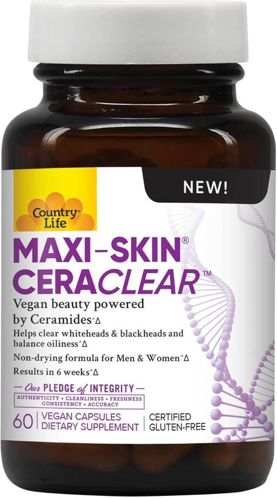 Country Life Maxi-Skin CeraClear, 60 vegan-kapselia 