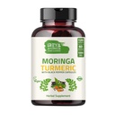 Organic Moringa Oleifera Powder & Turmeric Root Powder med Blackpepper 120 kapslar | Made with Organic Moringa, Turmeric and Black Pepper | Vegan, Gluten-Free and Non-GMO.