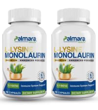 Palmara Health L-Lysine + Monolaurin 600 mg 1:1 Suhde (2)