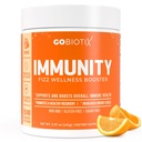 GOBIOTIX-vitamiini C - immuunipuolustus tuki täydentää - Immuniteetti Powder Wellness Booster - Vegaani Superfood - Elderberry, Turmeeric, B12-vitamiini täydentää, ei-GMO ja sokeriton (oranssi)