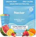 Nectar Energy Booster - Organic Caffeine, B12 & Electrolytes - Sugar Free & Zero Calorie - Healthy Coffee, Energy Drink & Soda Alternative - Hydration & Energy Supplement (Variety 18 Powder Packets)
