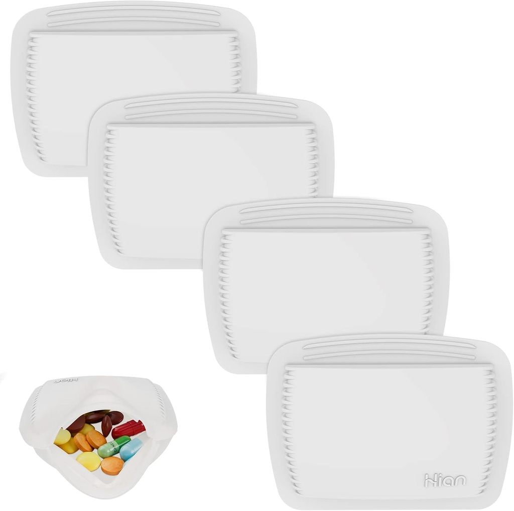 4 Pieces pilleri Organizer Uudelleen käytettävä tasku pilleri tapauksessa Kannettava avoin pilleri Pouch Silicone Pieni pilleri laatikko pilleri pilleri pilleri pilleri pilleri pussit Järjestää lääkkeitä, vitamiineja ja tabletteja matkustaa (valkoinen)