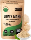 Numami Organic Lions Mane Mushroom Extract Powder | Dubbelutvinning för hög styrka | Upplöser lätt i daglig te kaffe eller smoothie för att förbättra kognitiv funktion