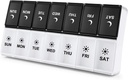 DANYING Large Pill Organizer 2 Kertaa päivässä, Viikoittain Laatikko per AM PM tapaus, Päivä Yö Kontti 7 Vitamiini tapaus Kahdesti